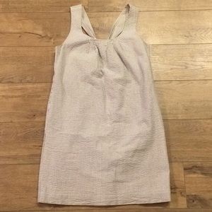 J Crew Seersucker Dress Blue White Size 0